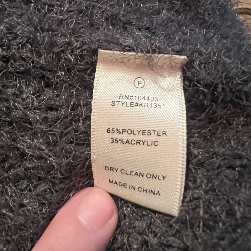 J.O.A. Gray Fuzzy Open Front Cardigan - image 6